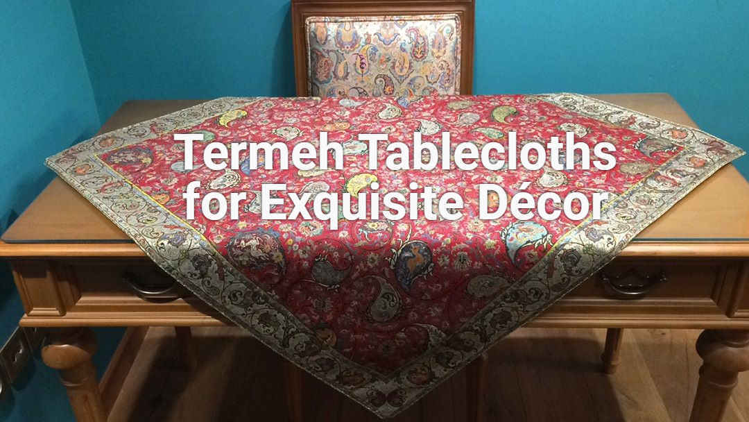 Persian Termeh Tablecloth Luxurious with Floral Pattern Ordibehesht ShopiPersia